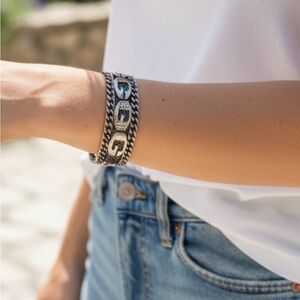 Guess Black and Silver Bracelet